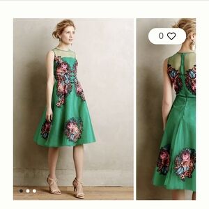 Anthropologie Coral Tree Dress, Size 6